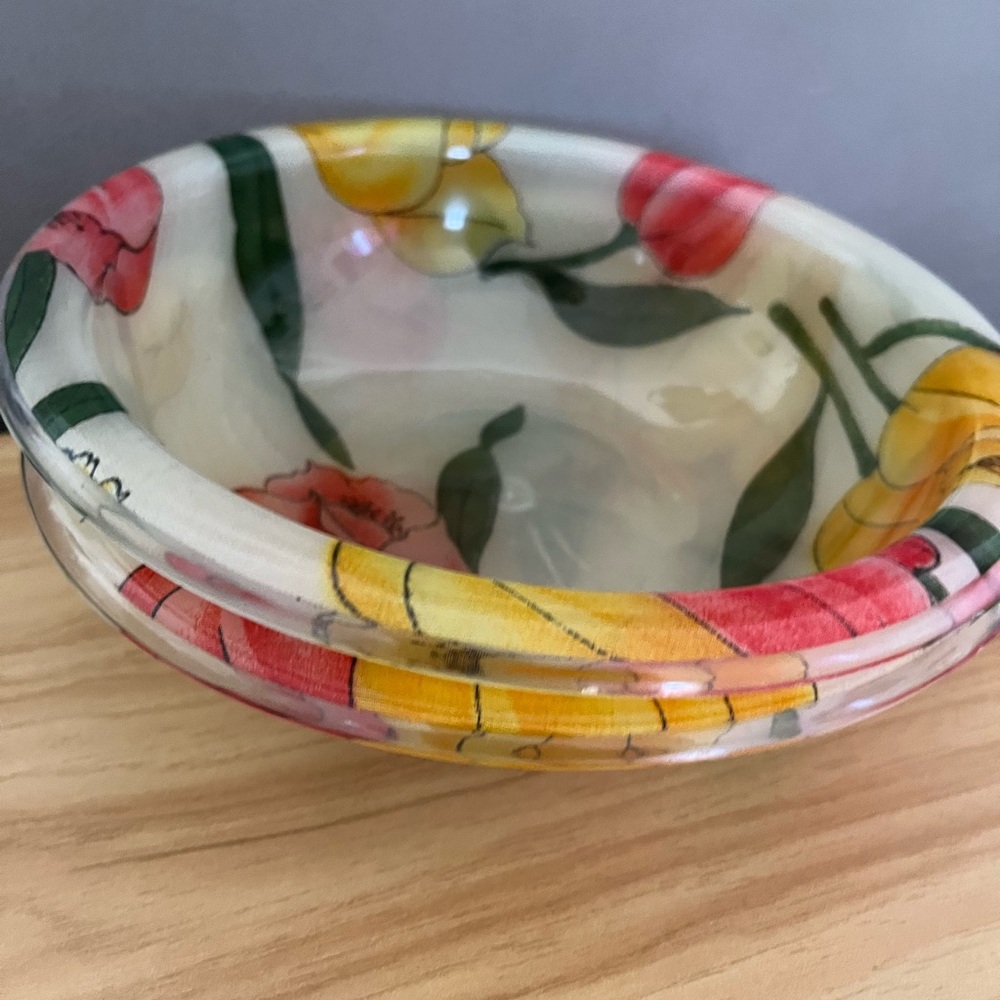 Floral light bowl pair - Picture 6 of 6